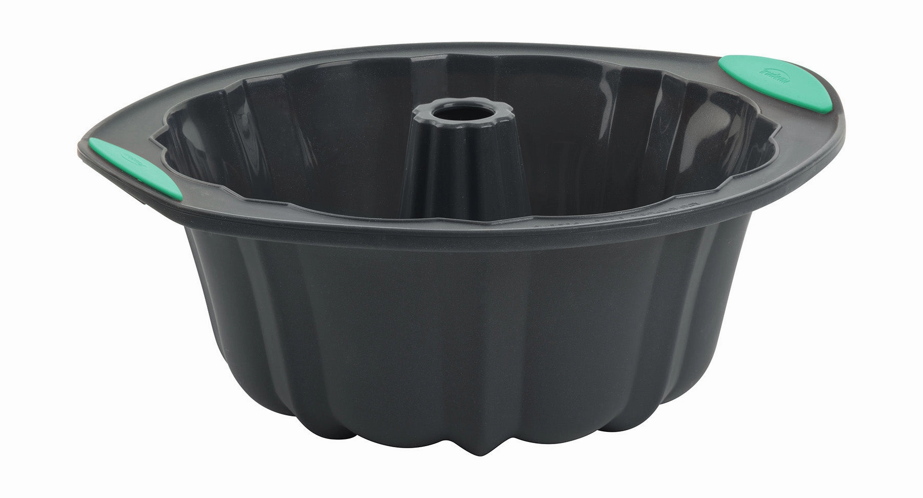 Trudeau Structure Silicone 10 Cup Fluted Cake Pan, Grey/Mint Bakeware online promo