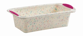 Trudeau Structure Silicone 8.5 x 4.5 Inch Loaf Pan, Confetti/Fuchsia Bakeware online promo