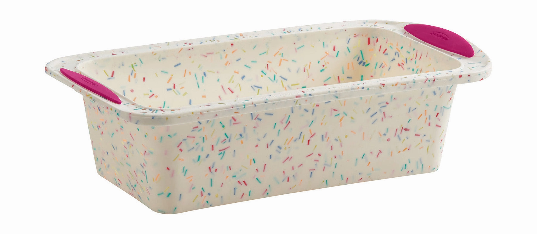 Trudeau Structure Silicone 8.5 x 4.5 Inch Loaf Pan, Confetti/Fuchsia Bakeware online promo