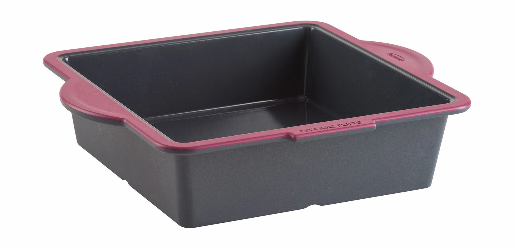 Trudeau Structure Silicone Pro 8" x 8" Square Cake Pan, Gray/Pink Bakeware online promo