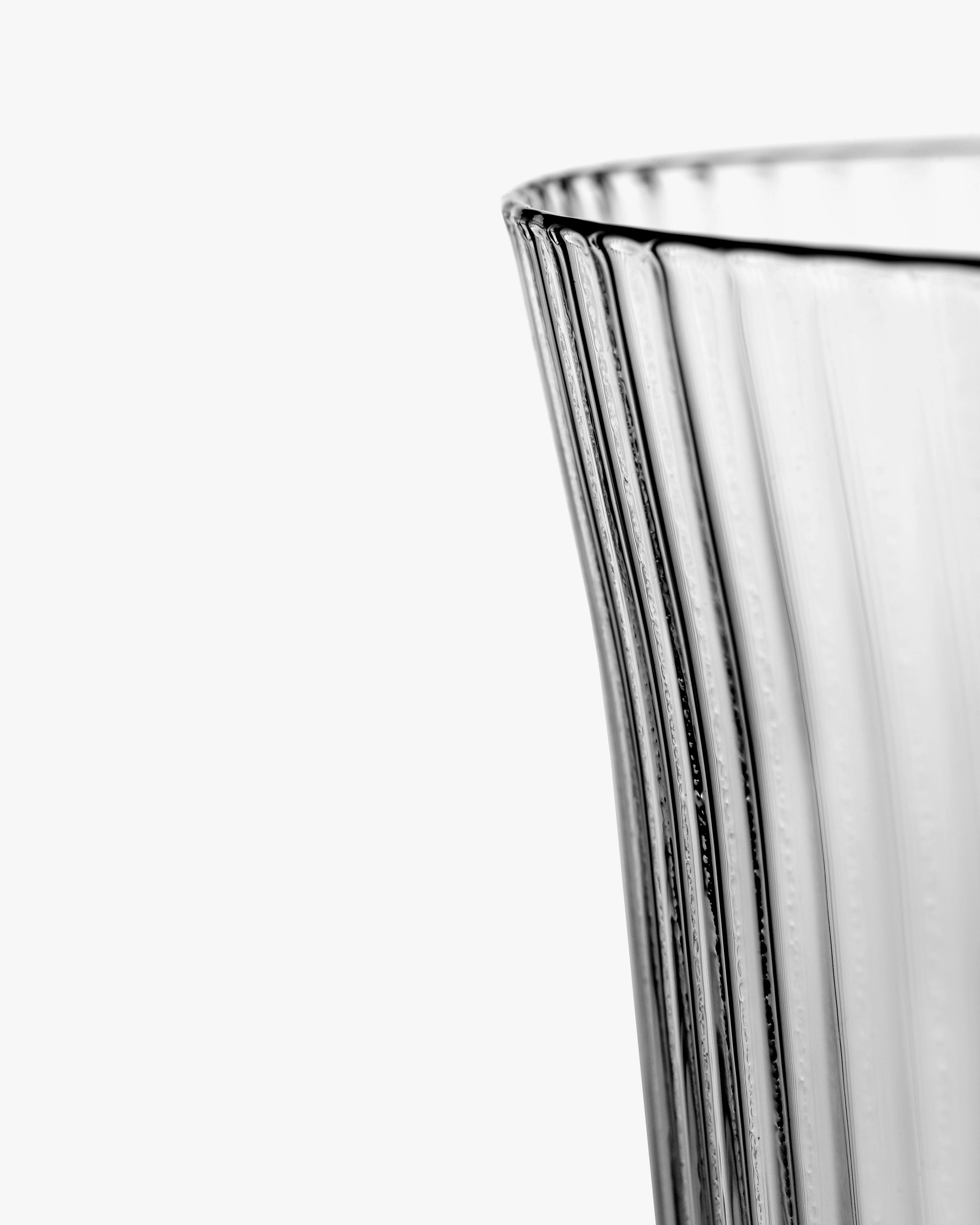 Tumbler L transparent ribbed glass Inku Glassware Tableware discount