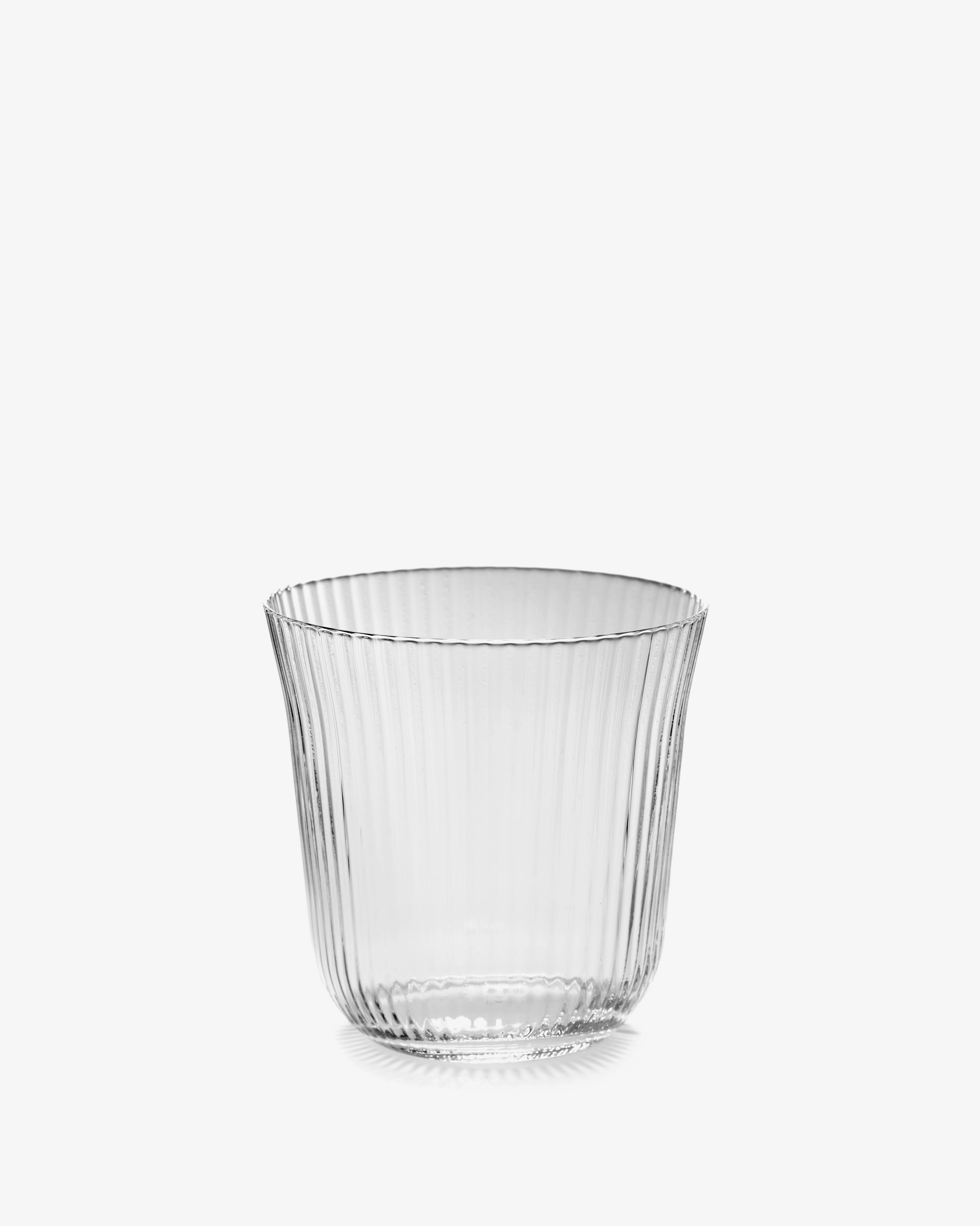 Tumbler L transparent ribbed glass Inku Glassware Tableware discount