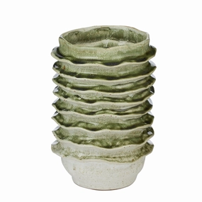 Urna Ceramic Vase 16x23.5cm Olive Cheap Vases for home