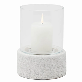 Uros Earth Glaze Candle Hurricane Set/2 (Small) Candle Holders discount collection
