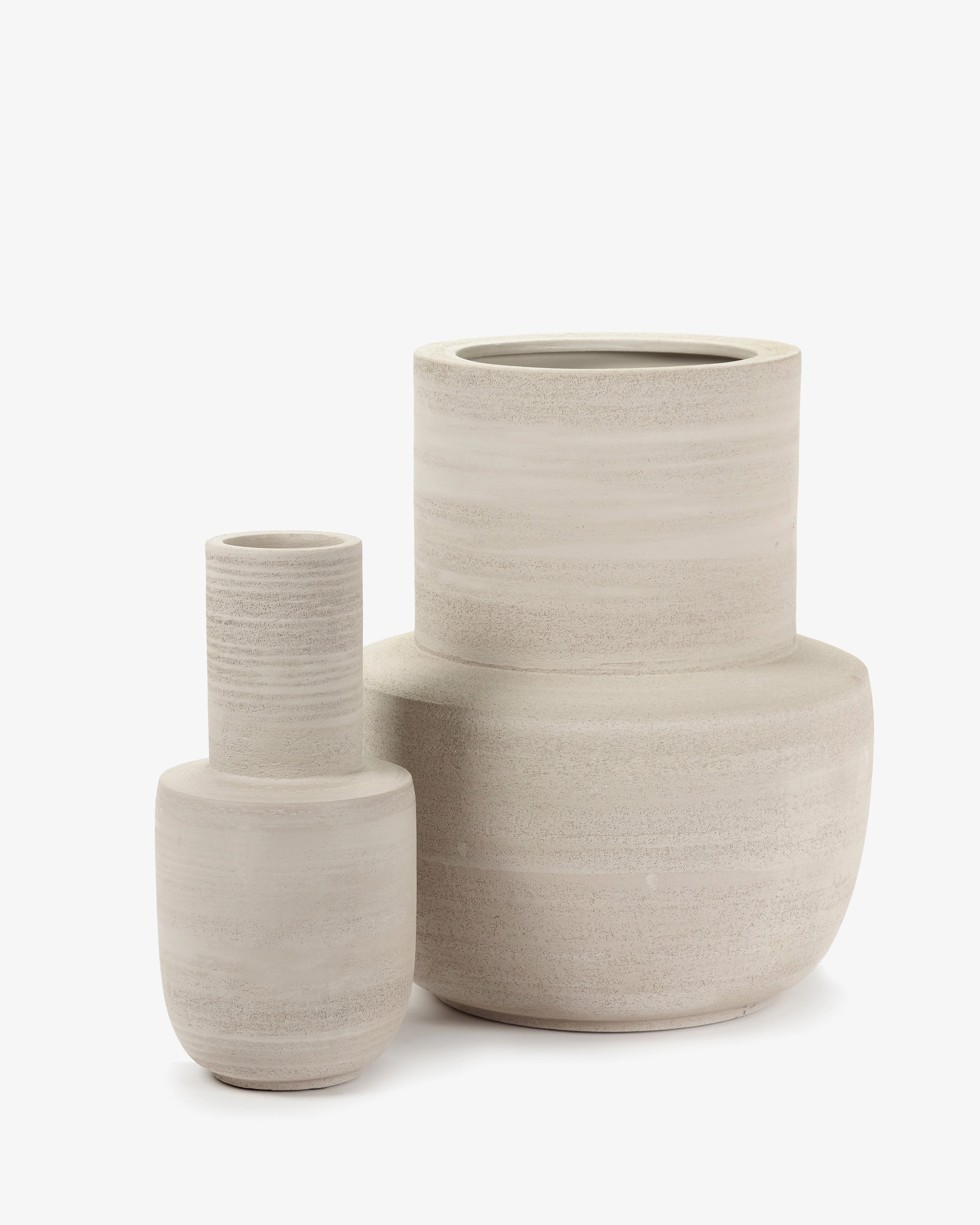 Vase L beige Volumes