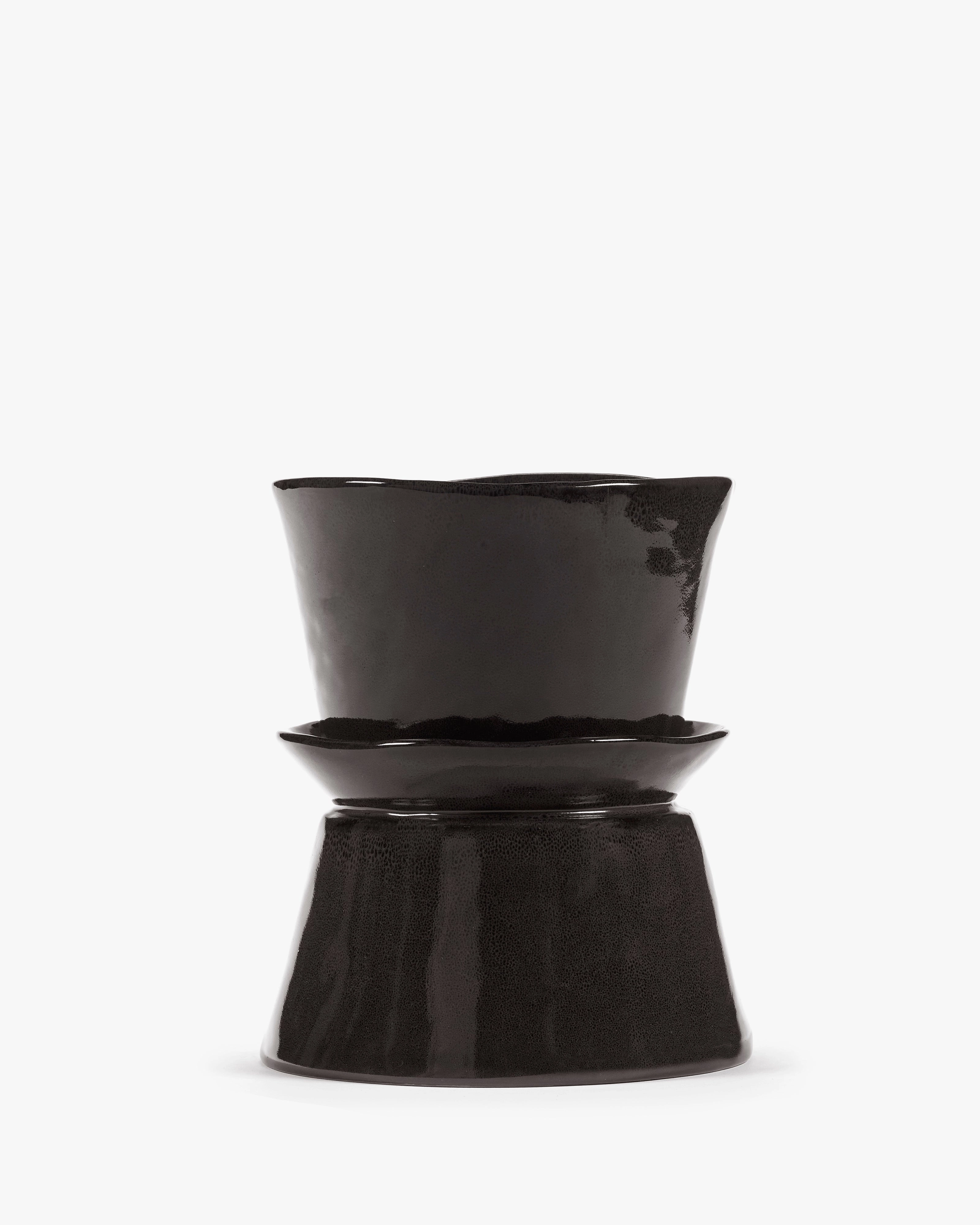 Vase/Serving bowl ebony La Mre