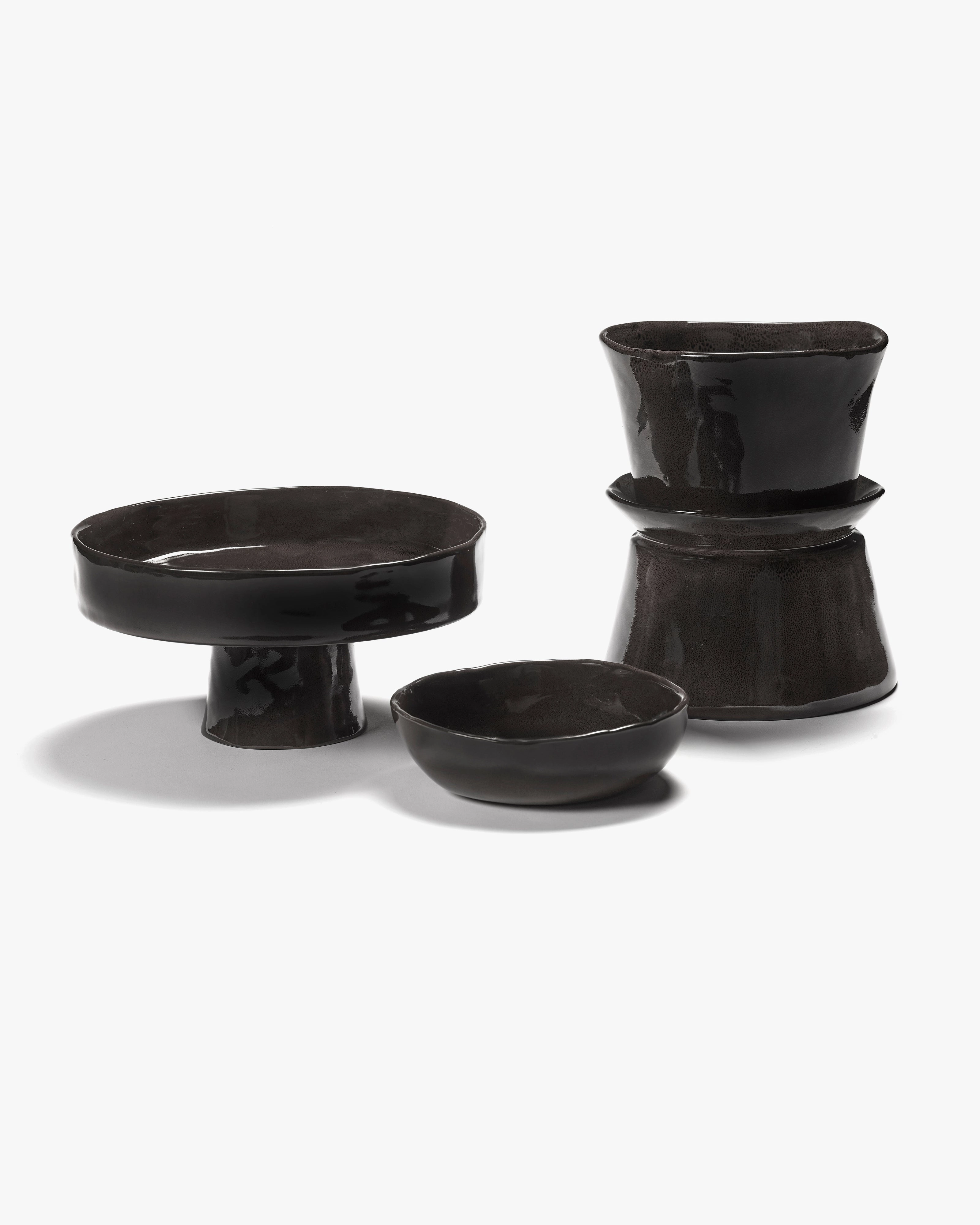 Vase/Serving bowl ebony La Mre