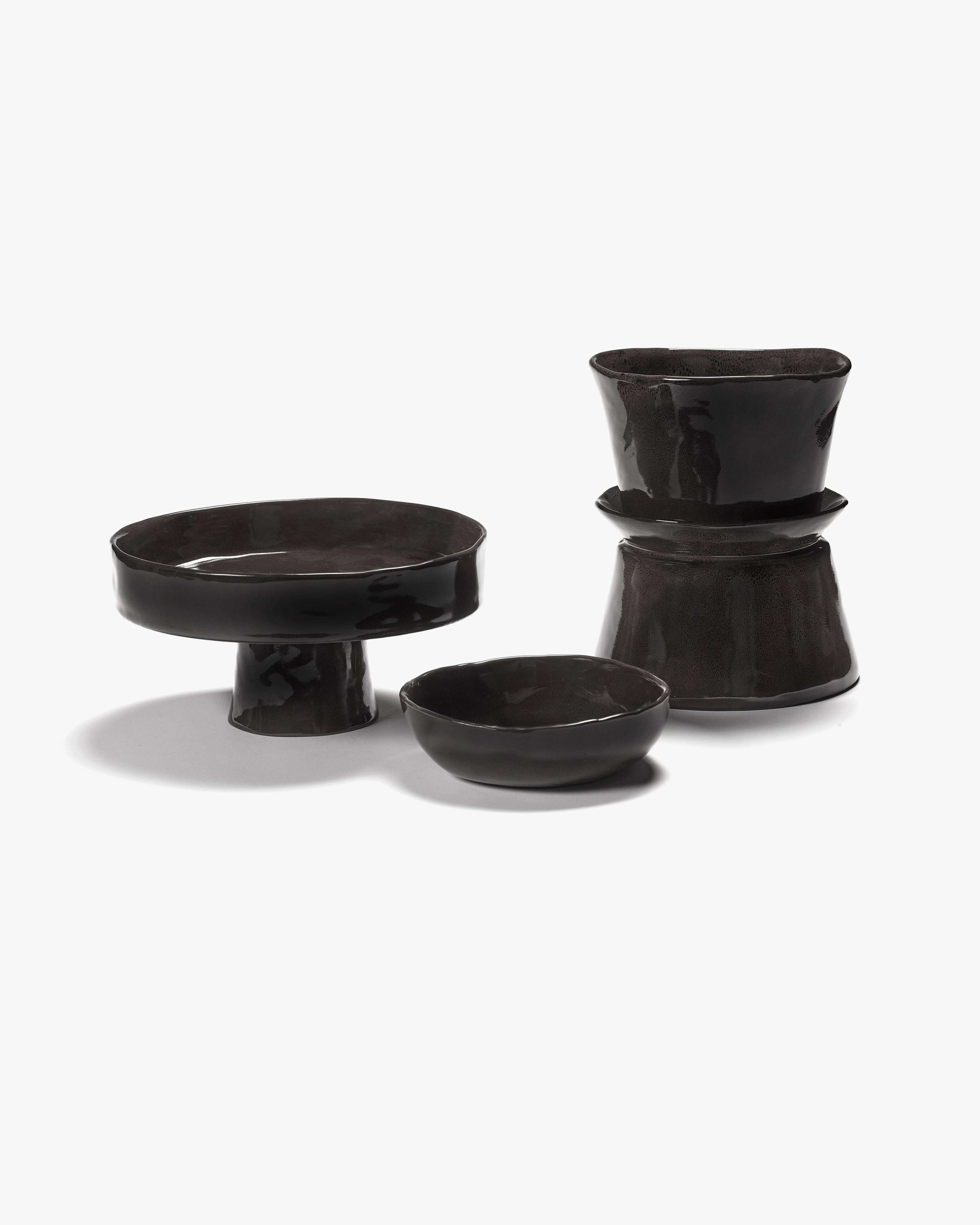Vase/Serving bowl ebony La Mre