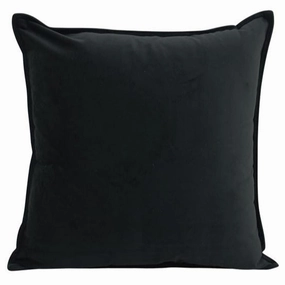 Velvet Cushion Black 55x55cm Cushions for home decor deals
