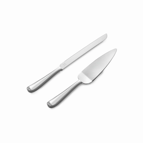 Vera Wang Infinity Cake Knife & Server Silver, 2 Piece Set Serveware discount kitchenware