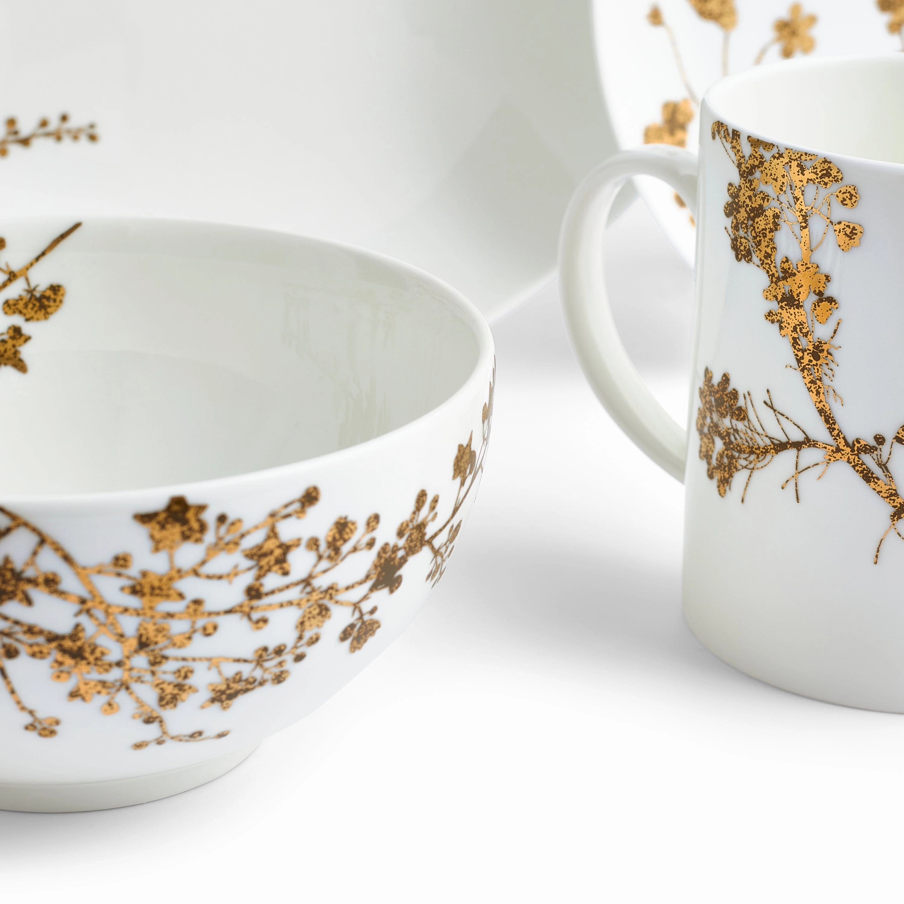 Vera Wang Jardin Dinnerware Set, 4 Pieces