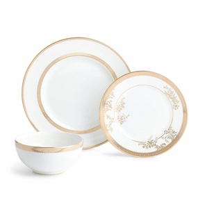 Vera Wang Lace Gold Dinnerware Set, 12 Piece Set Dinnerware bulk buy offers