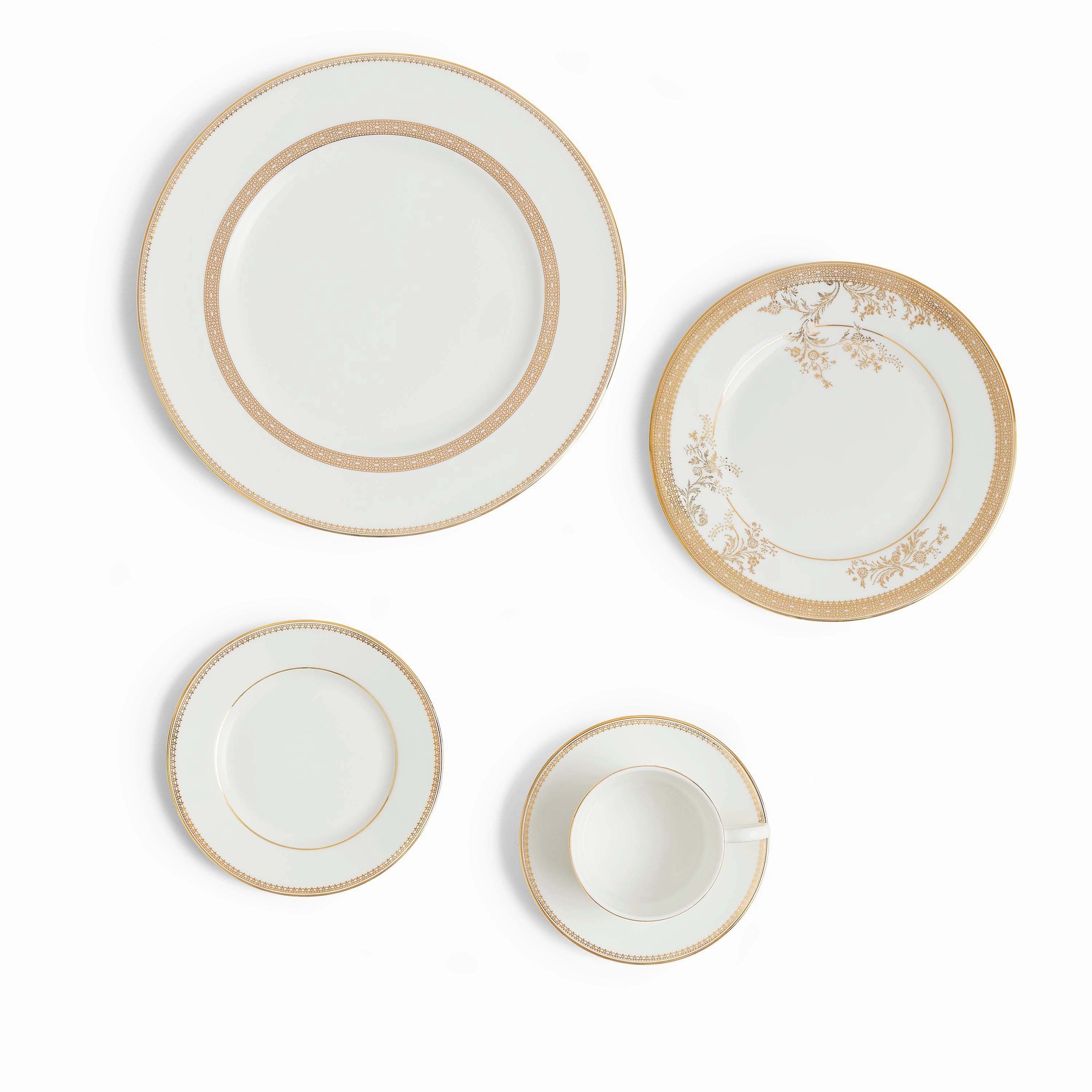 Vera Wang Lace Gold Dinnerware Set, 5 Pieces