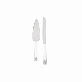 Vera Wang Love Knots Cake Knife & Server Silver Serveware discount kitchenware