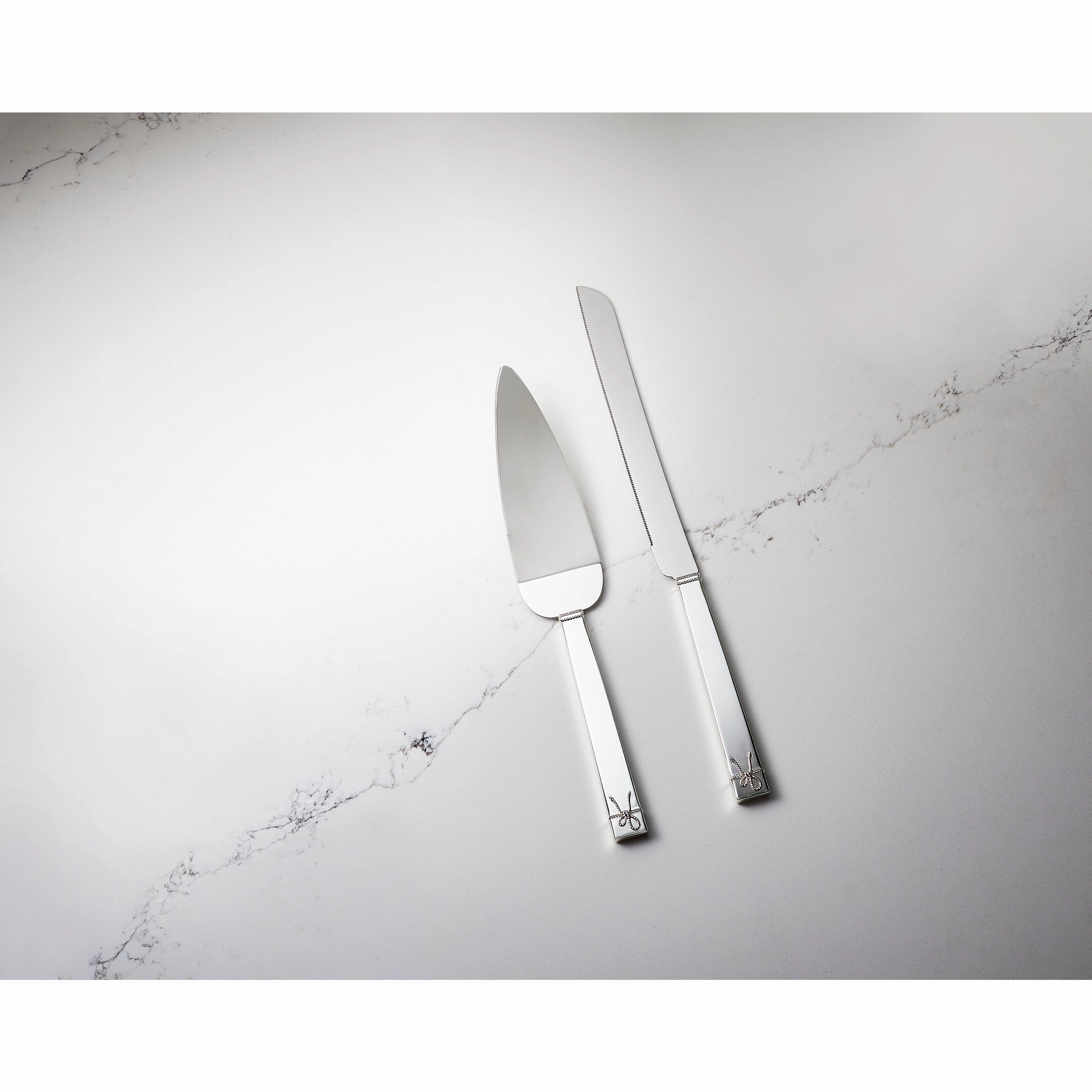 Vera Wang Love Knots Cake Knife & Server Silver
