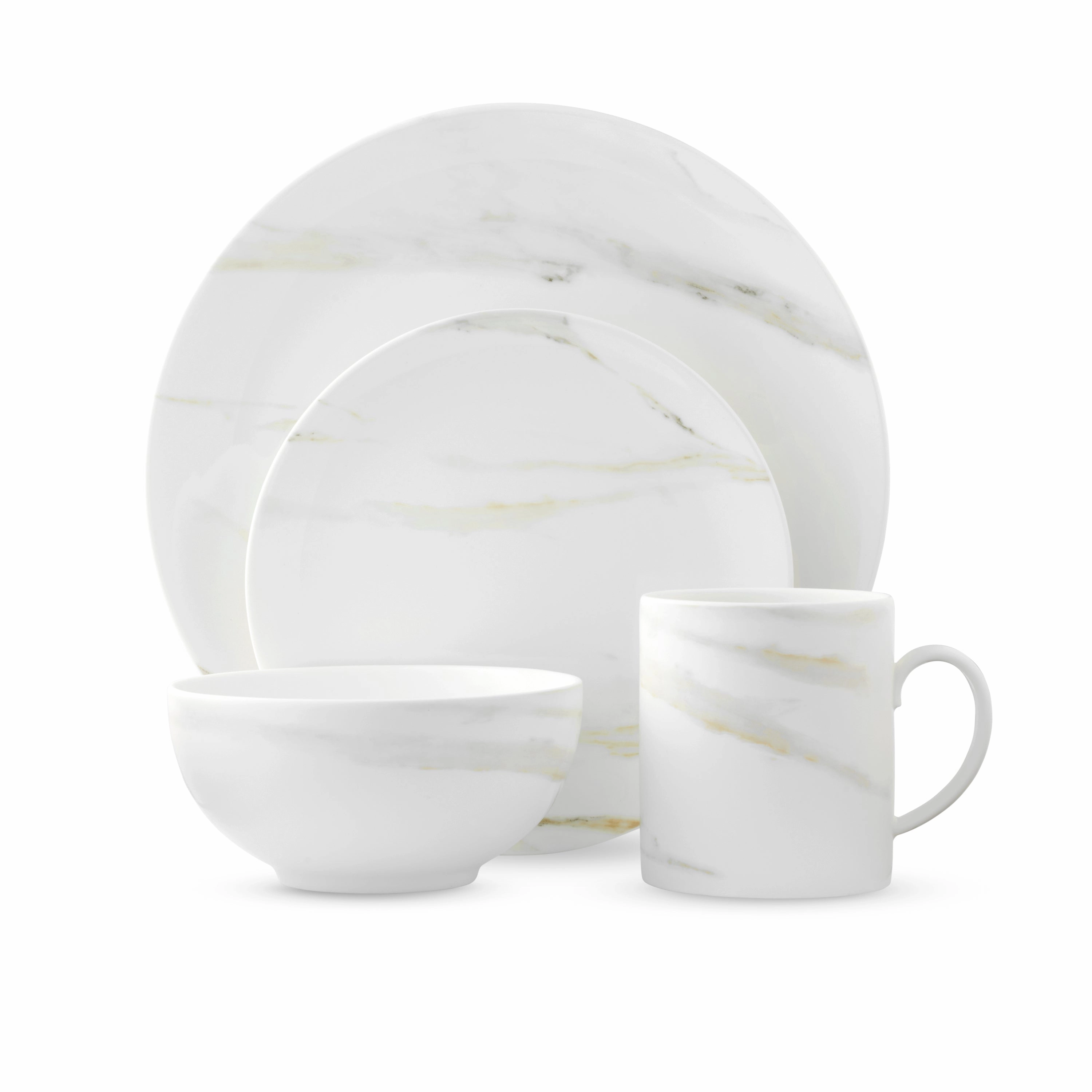 Vera Wang Venato Imperial Dinnerware Set, 4 Pieces Serveware discount kitchenware