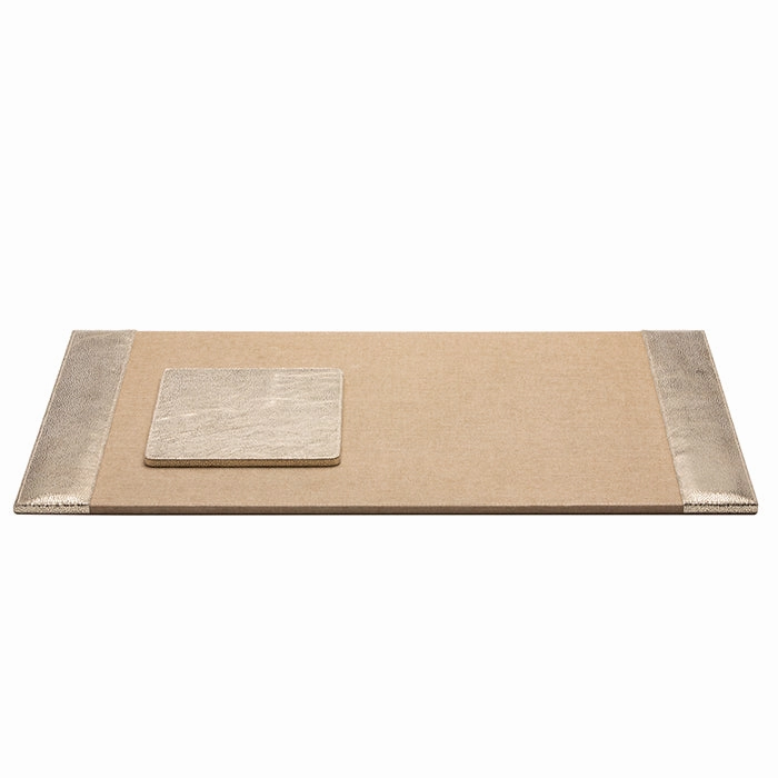 Viana Gold Foil Full-Grain Leather Desk Blotter Home Decor Office Organization Convenient shopping