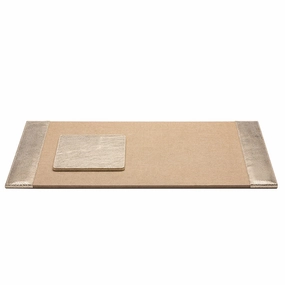 Viana Gold Foil Full-Grain Leather Desk Blotter Home Decor Office Organization Convenient shopping