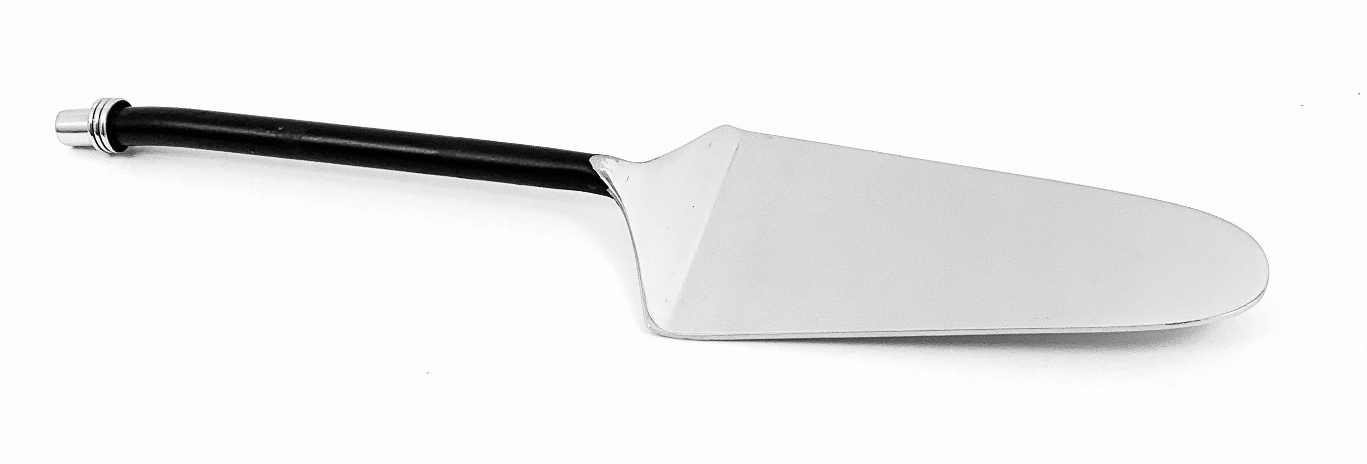Vibhsa Cake Server and Knife Set (Black, Twisted Handle)