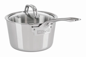 Viking Contemporary 3-Ply Stainless Steel 2.4 Qt Sauce Pan with Lid Cookware holiday sale
