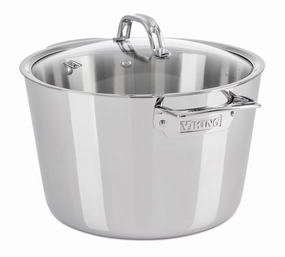 Viking Contemporary 3-Ply Stainless Steel 8 Qt. Stock Pot with Lid Cookware holiday sale