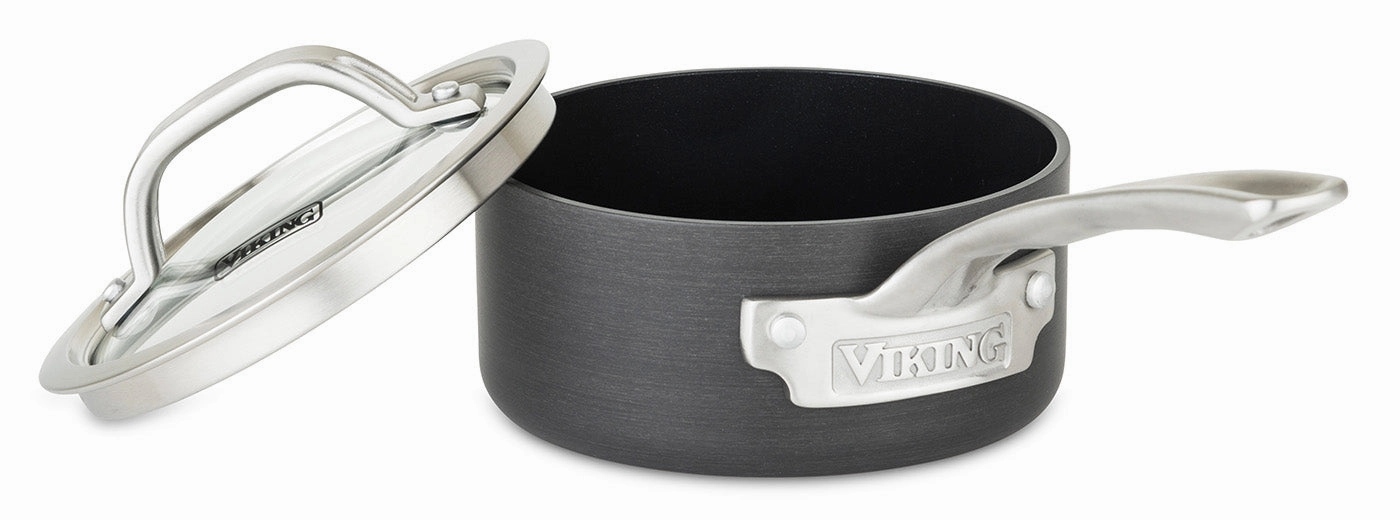 Viking Hard Anodized Nonstick 1 Qt. Saucepan with Lid, Black Cookware online kitchen sale