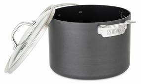 Viking Hard Anodized Nonstick 8 Qt Stock Pot with Lid, Black Cookware holiday sale