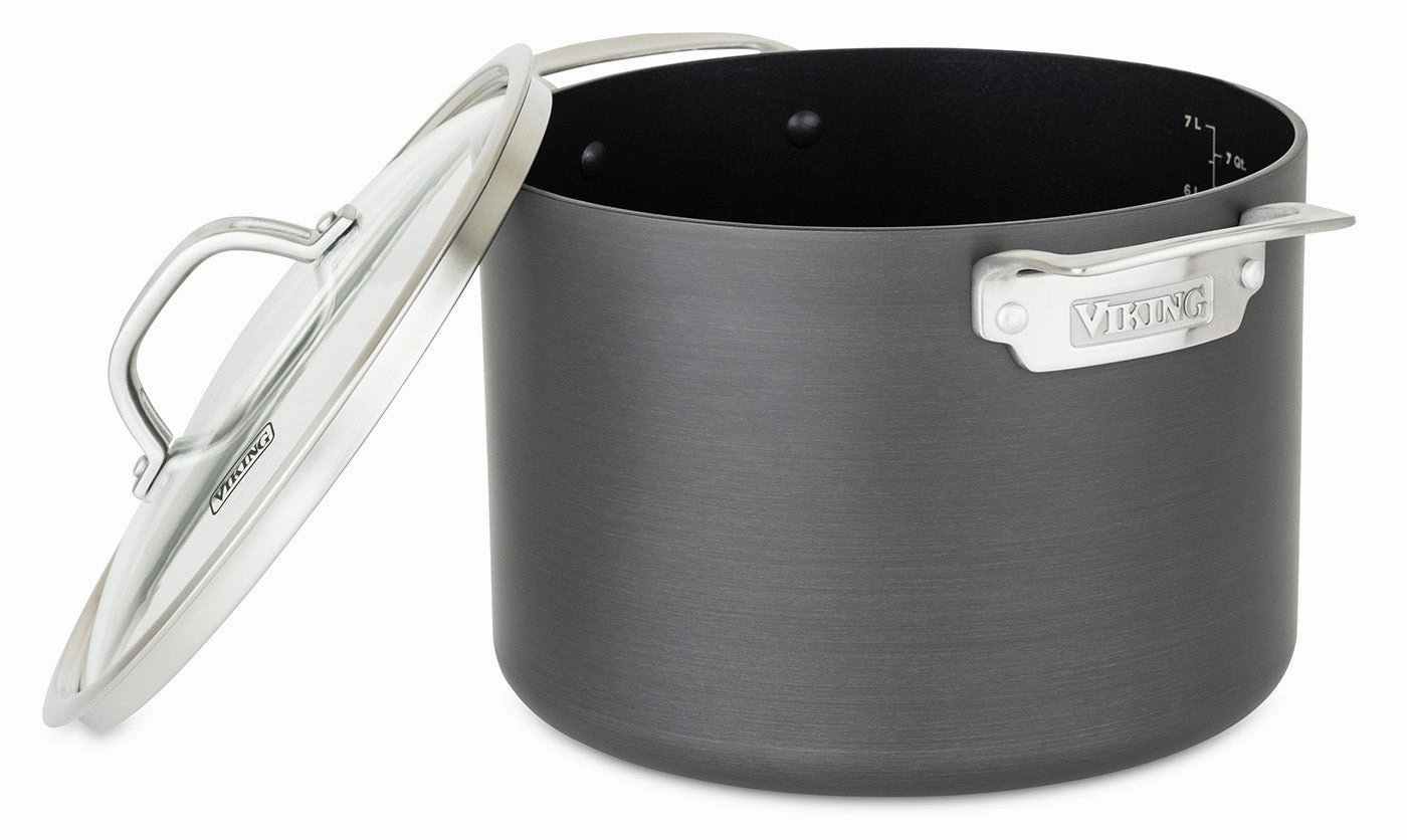Viking Hard Anodized Nonstick 8 Qt Stock Pot with Lid, Black Cookware holiday sale