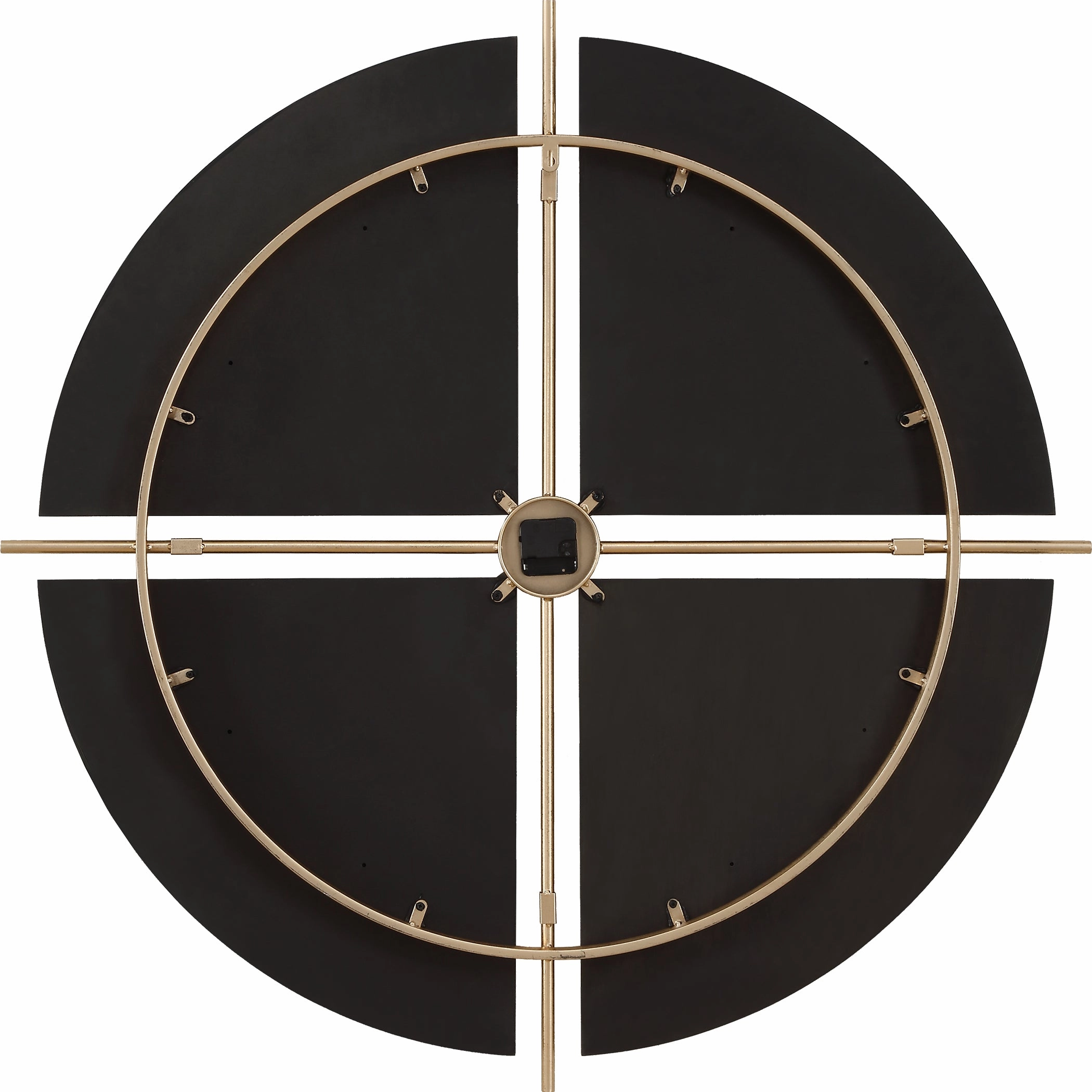 Walnut Elegance Wall Clock Metallic Gold Clocks decor discount