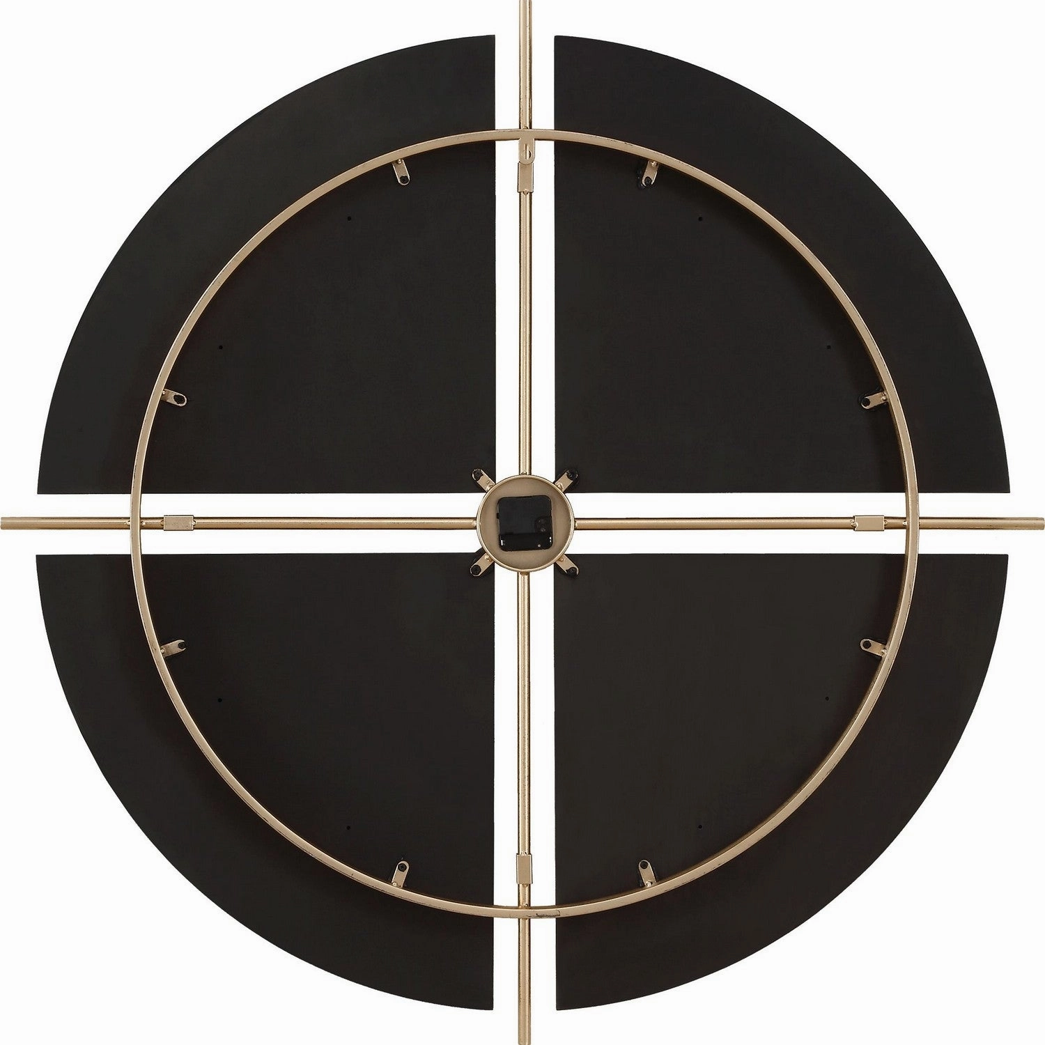 Walnut Elegance Wall Clock Metallic Gold Clocks decor discount