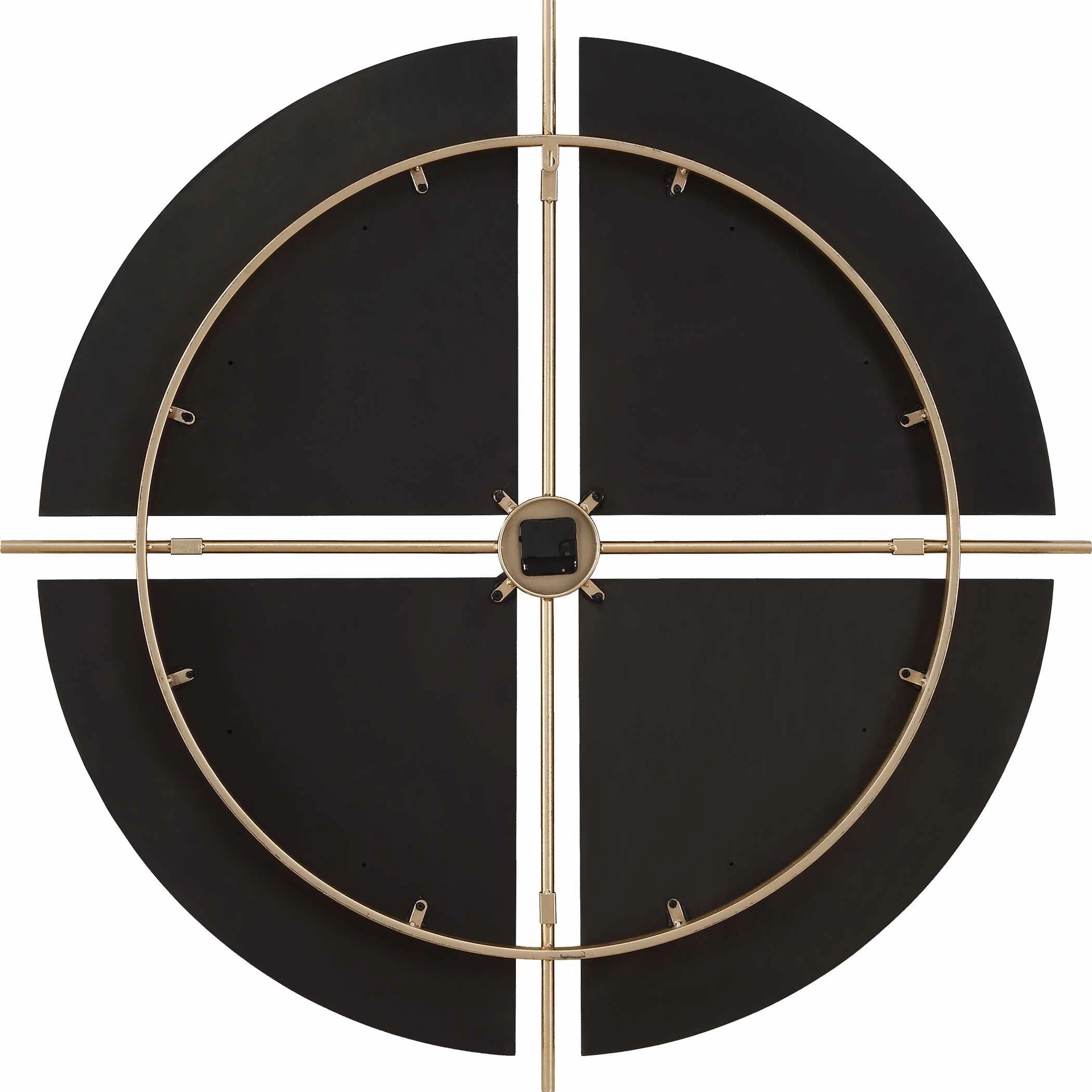 Walnut Elegance Wall Clock Metallic Gold Clocks decor discount