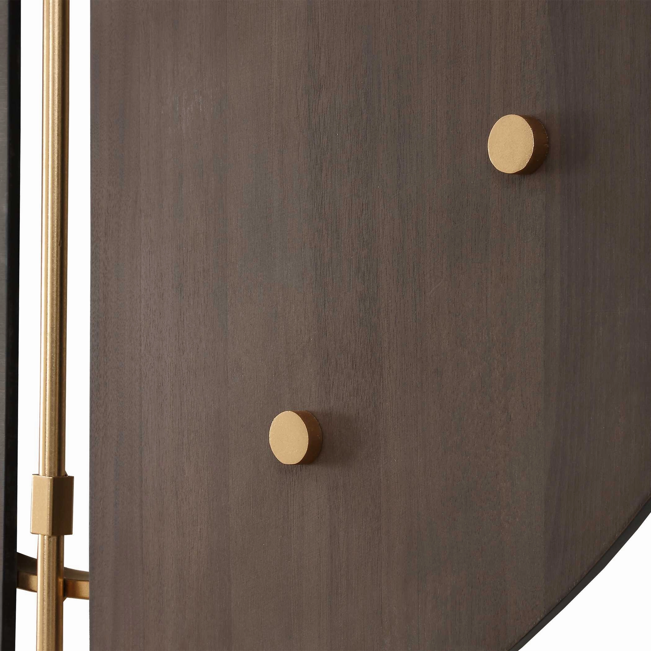 Walnut Elegance Wall Clock Metallic Gold Clocks decor discount