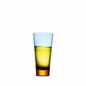 Water Glass in Blue/Yellow Pantry & Bar essentials discount