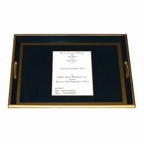 Wedding Invitation Tray by Anthony Steuart, Large, Black/Gold Serveware Good quality and affordable