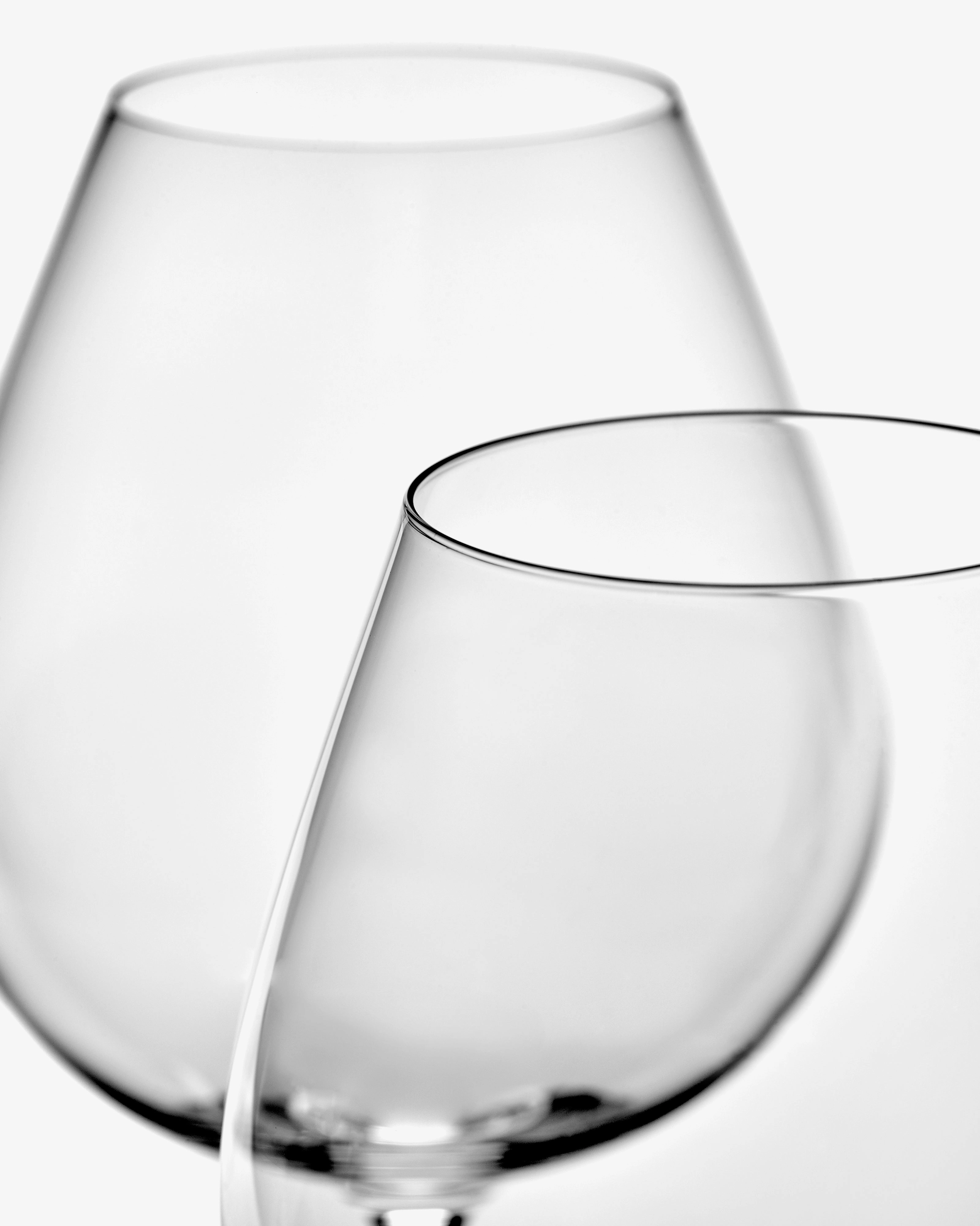White wine glass transparent ribbed glass Inku Glassware Tableware discount