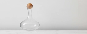 wine carafe with oak stopper Entertaining Servingware discount
