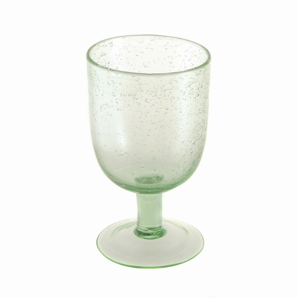 Wine Glass Bubble Green Glassware clearance picks