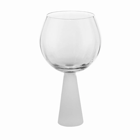 Wine Glass Ribbed Clear Top with Heavy Base Drinkware Bar Essentials