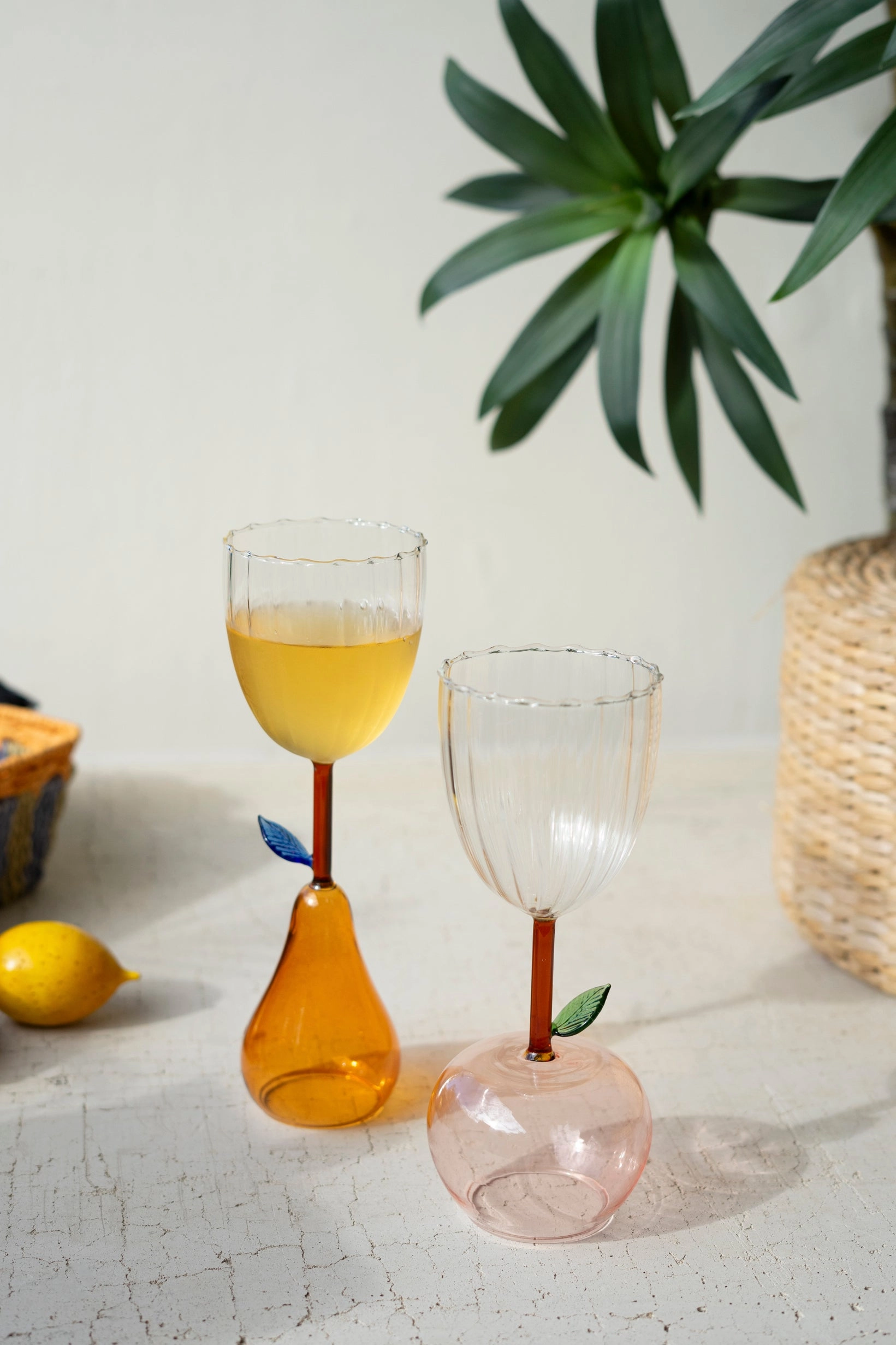 Wine Glass with Apple Base (Set of six)