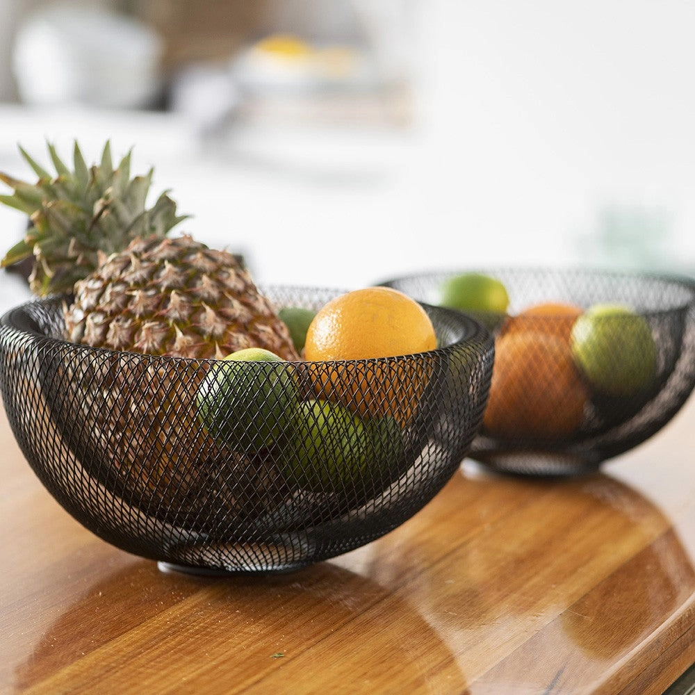 Wire Fruit Bowl Black Large