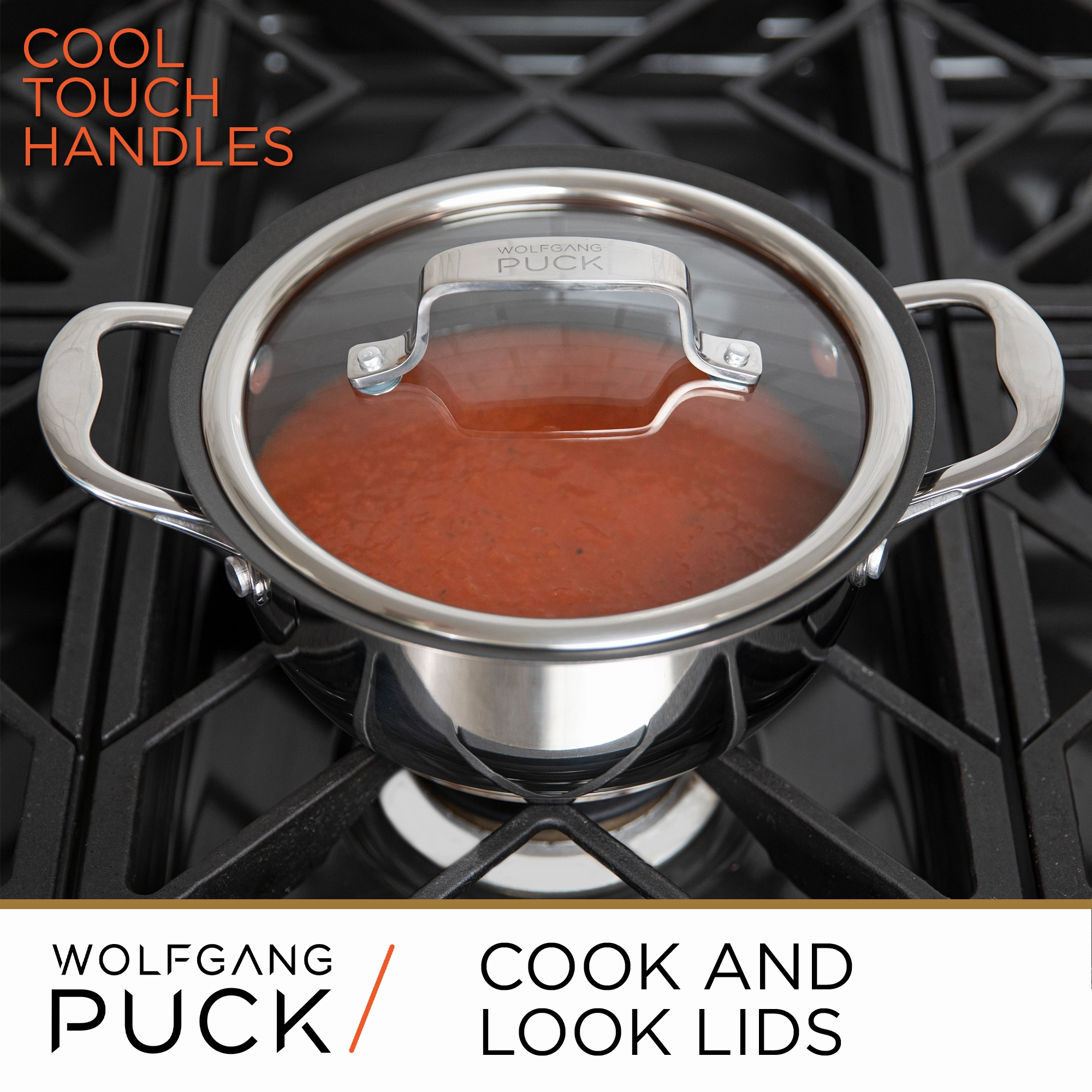 Wolfgang Puck 21-Piece Stainless Steel Cookware and Mixing Bowls Set