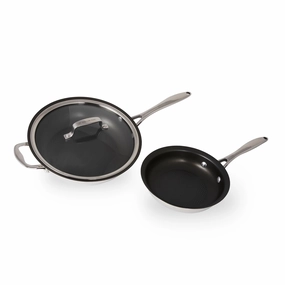 Wolfgang Puck 3-Piece Stainless Steel Skillet Set Cookware holiday sale