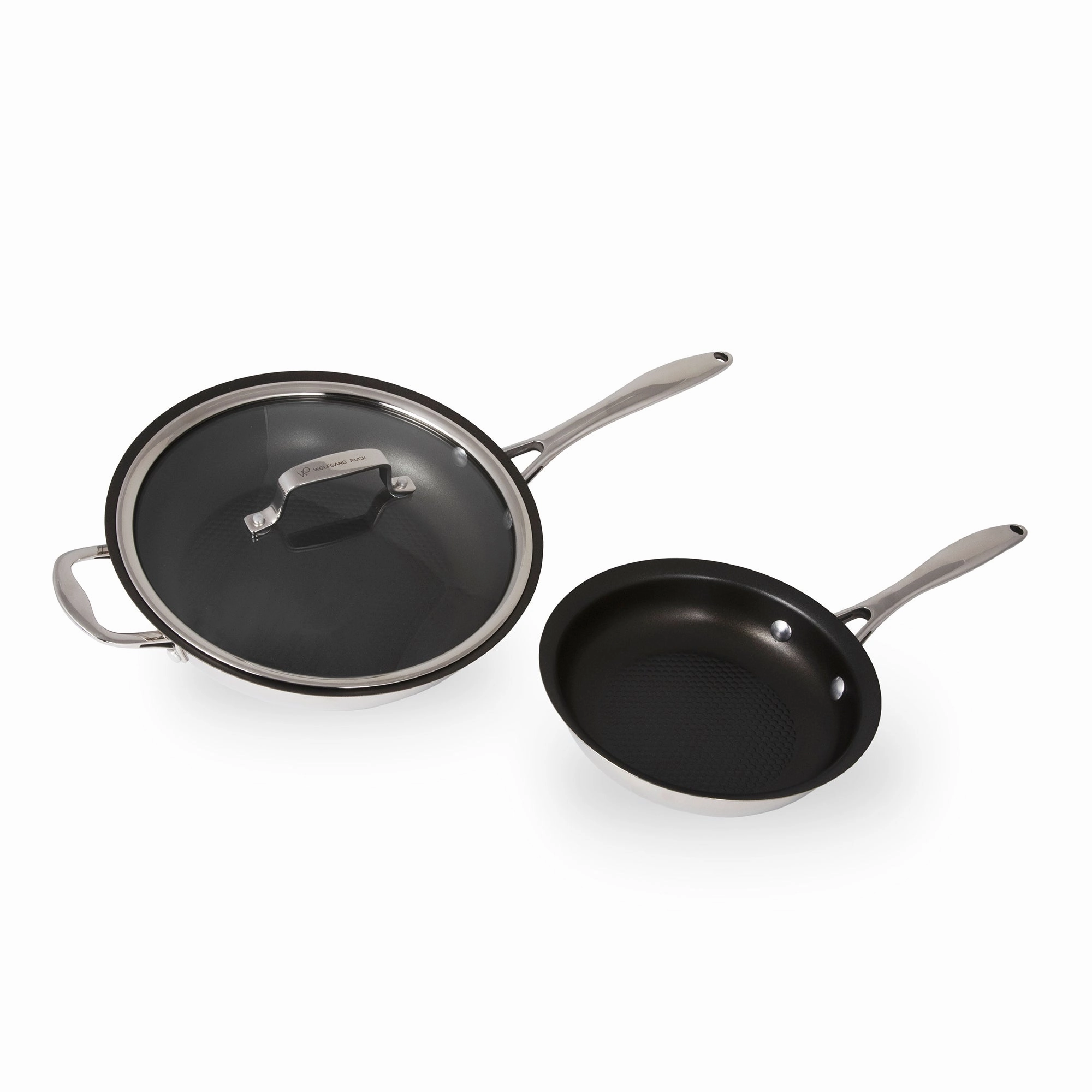 Wolfgang Puck 3-Piece Stainless Steel Skillet Set Cookware holiday sale