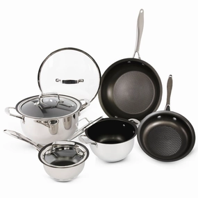Wolfgang Puck 9-Piece Stainless Steel Cookware Set Cookware holiday sale
