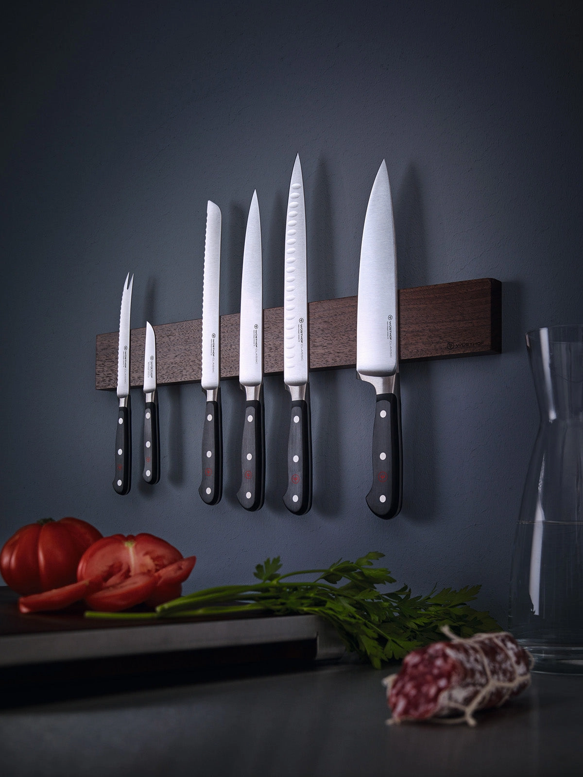 Wusthof Classic 2 Piece Carving Knife & Fork Set Hollow Edge