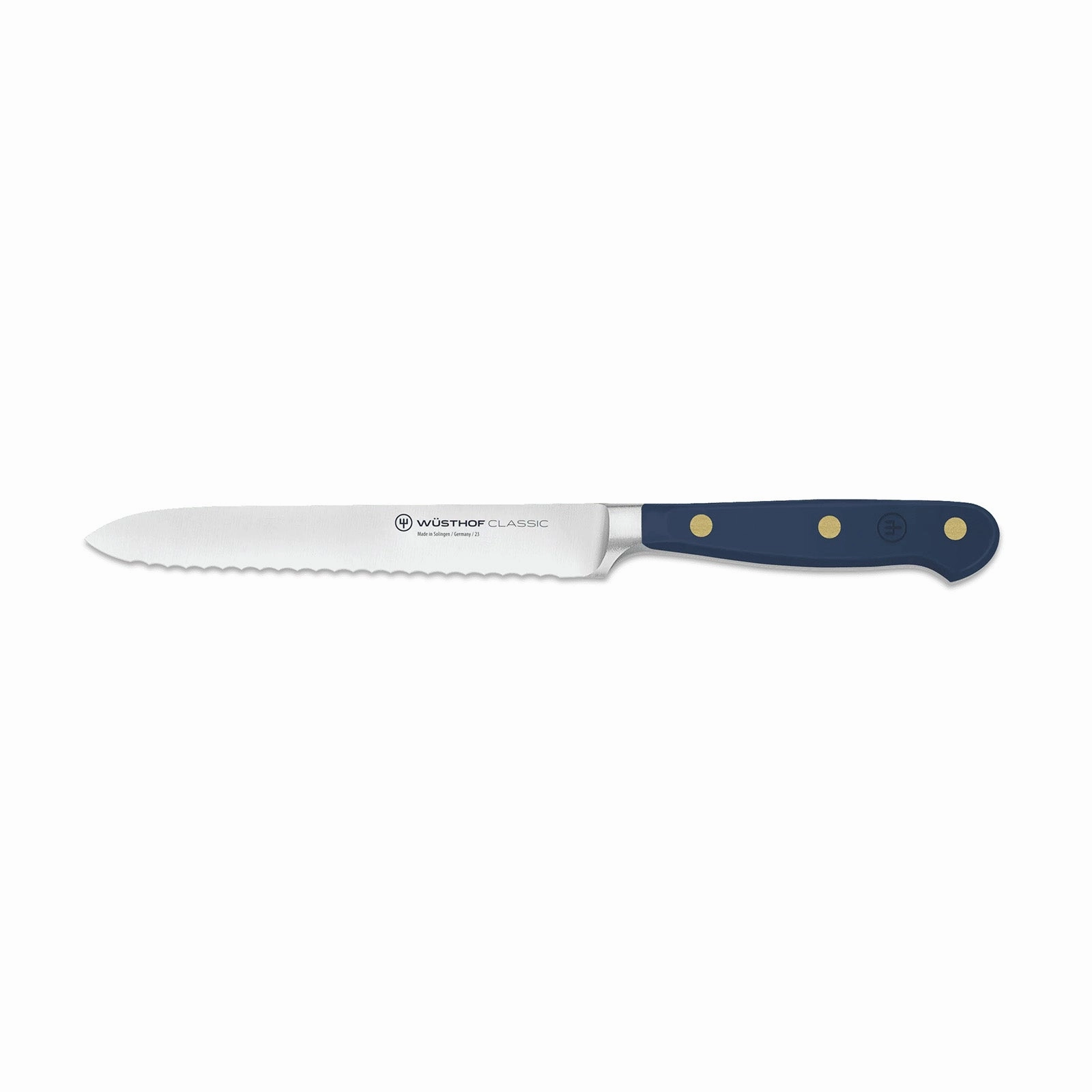Wusthof Classic 5-Inch Serrated Utility Knife, Wild Blueberry Cutlery outlet discounts