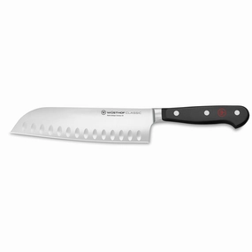Wusthof Classic 7 Inch Santoku Knife with Hollow Edge Cutlery outlet discounts