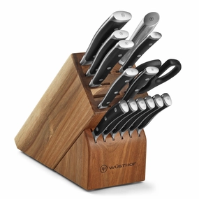 Wusthof Classic Ikon Classic Ikon 15 Piece Knife Block Set, Acacia Cutlery knife sets deals