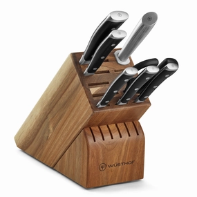 Wusthof Classic Ikon Classic Ikon 8 Piece Knife Block Set, Acacia Cutlery knife sets deals