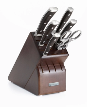 Wusthof Ikon Blackwood Seven Piece Knife Block Set Cutlery knife sets deals